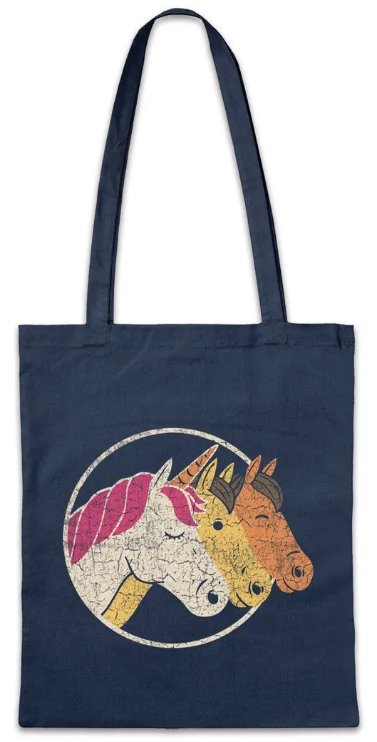 Urban Backwoods Beuteltasche Unicorn & Horses Stofftasche Einhorn Regenbogen Horn Rainbow Fun Pferd (1-tlg), Reiten Princess Fairy