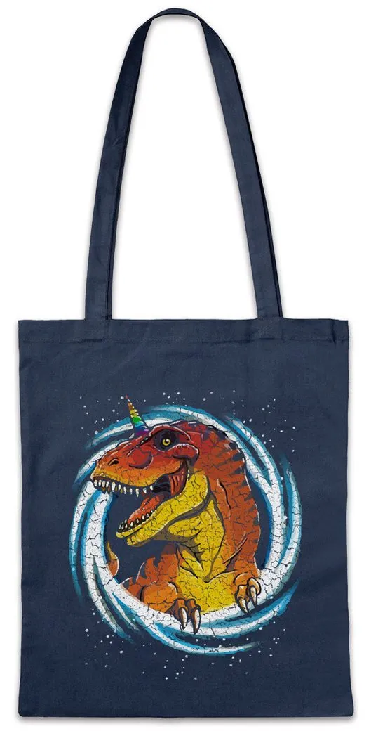 Urban Backwoods Beuteltasche Unicorn Rex Stofftasche Tyrannosaurus T-Rex Dinosaurier Einhorn Dino (1-tlg), Dinosaur T Rex Love