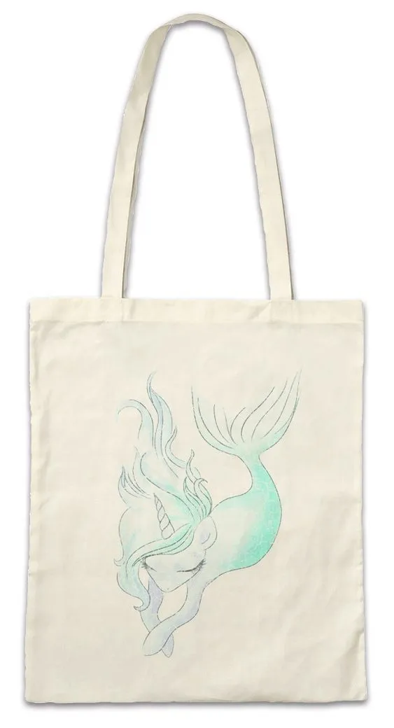 Urban Backwoods Beuteltasche Unimaid II Stofftasche Einhorn Unicorn Meerjungfrau Anime Cartoon (1-tlg), Comic Newschool Tattoo Oldschool
