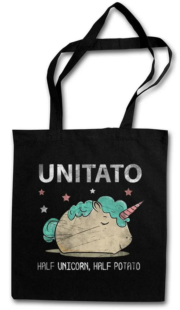 Urban Backwoods Beuteltasche Unitato Stofftasche Unicorn Potato Einhorn Regenbogen Rainbow (1-tlg), Kartoffel Fun Comedy Elfen