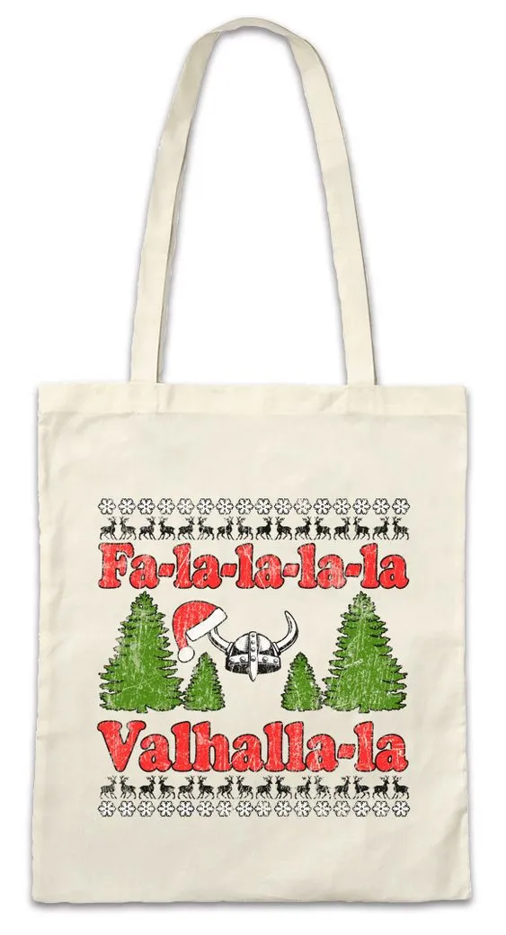 Urban Backwoods Beuteltasche Valhalla-la Stofftasche Vikings Julfest Wintersonnenwende Odhin X-Mas (1-tlg), Santa Clause Wikinger Merry