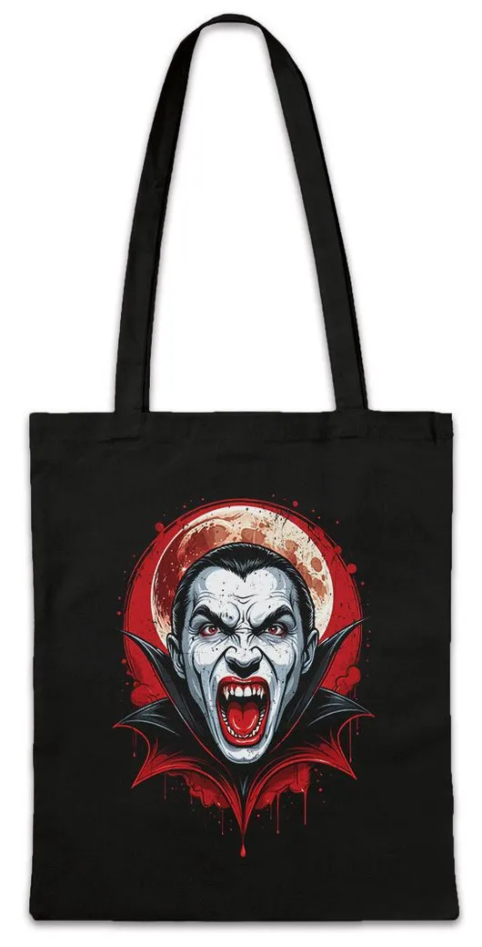 Urban Backwoods Beuteltasche Vampire Moon Stofftasche Vollmond Vampir Dracula Blood Vlad Full Blut (1-tlg), Bat Batcave Gothic Moon