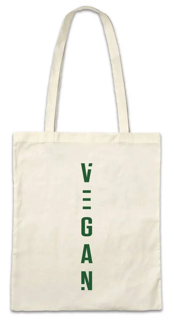 Urban Backwoods Beuteltasche Vegan Font Stofftasche Veganer Speziesismus Vegetarier Veganismus (1-tlg), Animal Rights Tierschutz Artenschutz