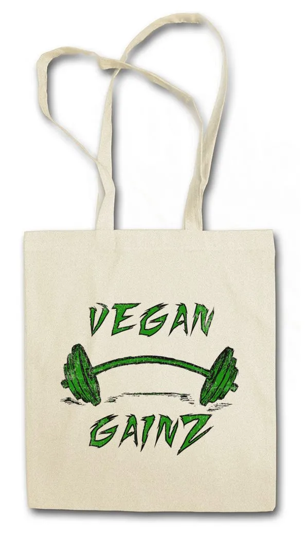 Urban Backwoods Beuteltasche Vegan Muscle Stofftasche Natural Body Builder Kraftsport Gym Fitness (1-tlg), Studio Training Pumping Veganer