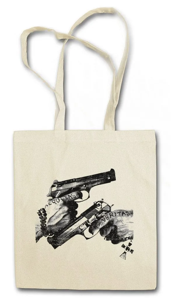 Urban Backwoods Beuteltasche Veritas Aequitas Stofftasche Boondock Tattoo Saints Art Show Ink (1-tlg), Convention Mafia Mob Artist