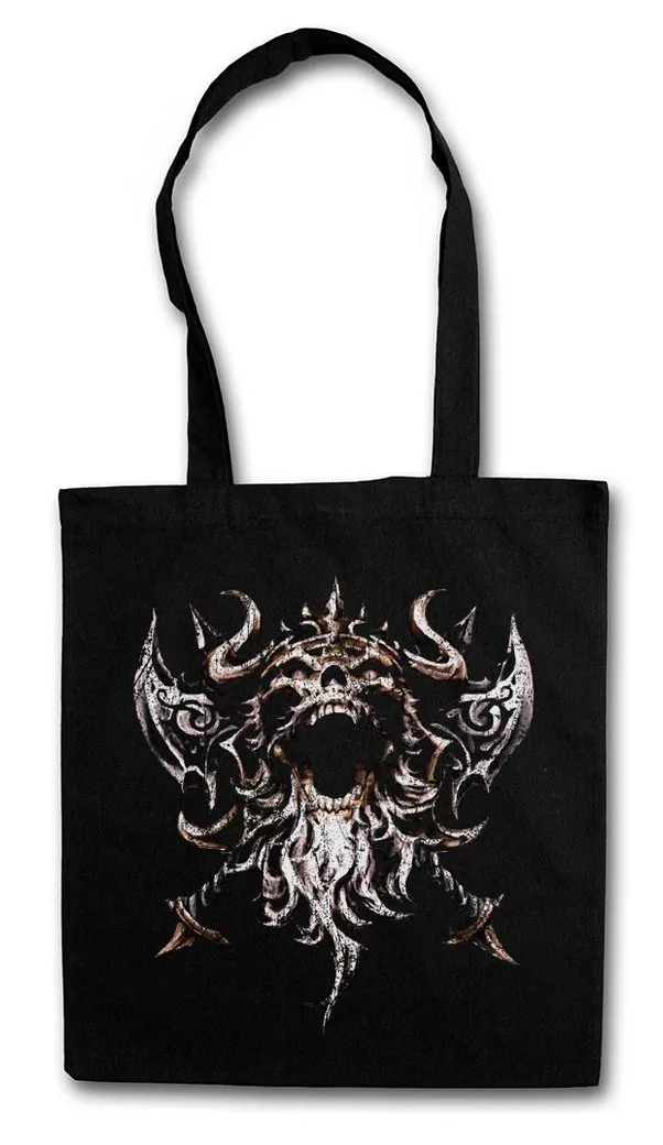 Urban Backwoods Beuteltasche Viking Skull V Stofftasche Runen Walhalla Odin Thor Norse Vikings (1-tlg), Norsemen Hugin Tyr Munin
