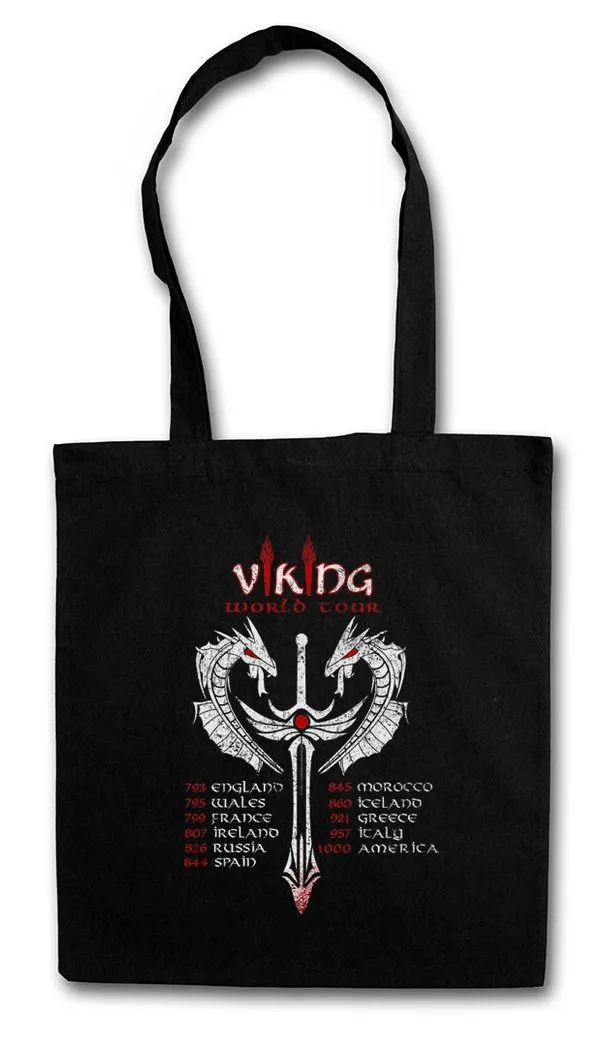 Urban Backwoods Beuteltasche Viking World Tour Stofftasche Vikings Wikinger Drachenboot Ragnar (1-tlg), Lodbrok Floki Rollo Thor