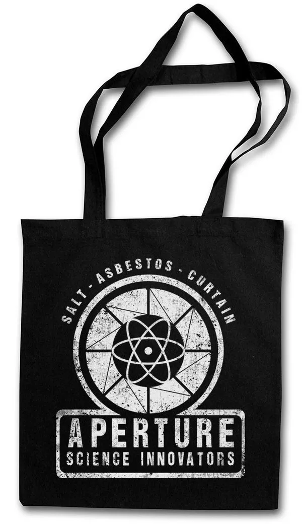 Urban Backwoods Beuteltasche Vintage Aperture Science Innovators Stofftasche Gamer Shooter Fun Nerd (1-tlg), Laboratories Game Portal
