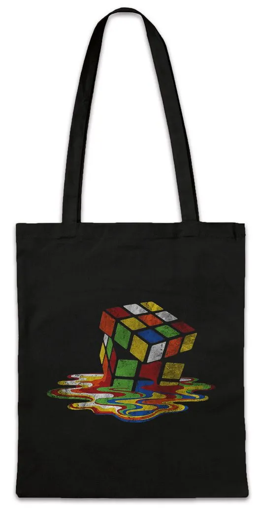 Urban Backwoods Beuteltasche Vintage Cube Melting Stofftasche Zauberwürfel 80s Magic Speed Cubing (1-tlg), Cuber Speedcube Algorithm Notation