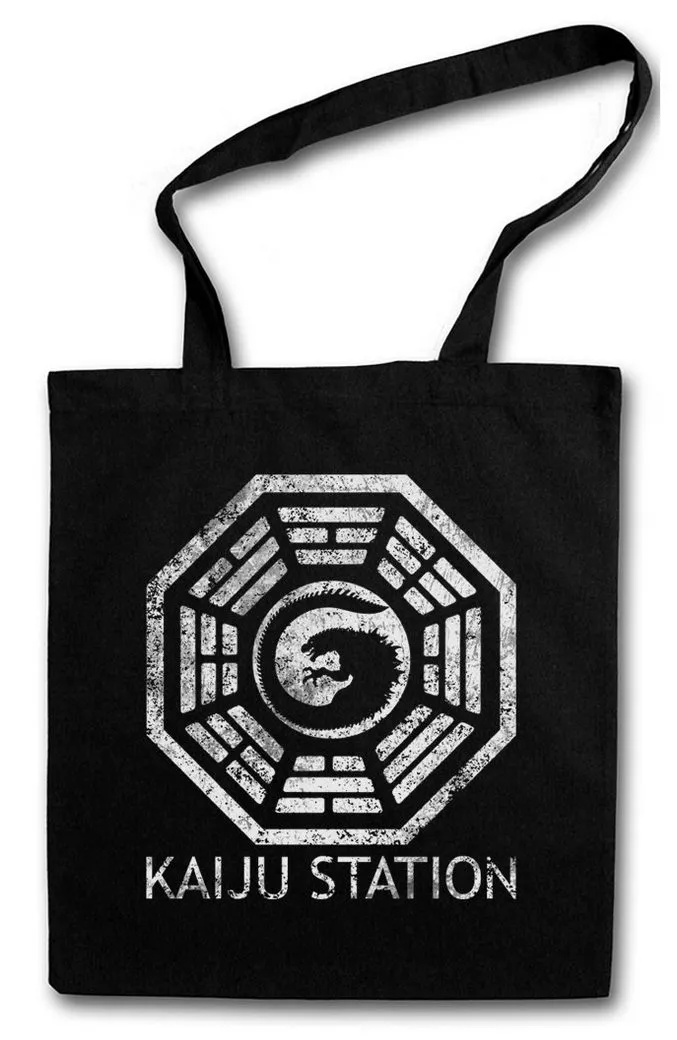 Urban Backwoods Beuteltasche Vintage Kaiju Station Stofftasche Pacific Mech Monster Rim Godzilla (1-tlg), Monster Japan Asia Gojira