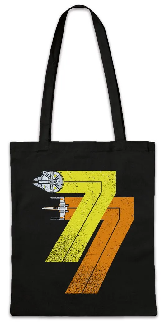 Urban Backwoods Beuteltasche Vintage Rebel Born 77 Stofftasche Shirt Star Millenium Dart 1977 Kult (1-tlg), Year Falcon Jahr Wars