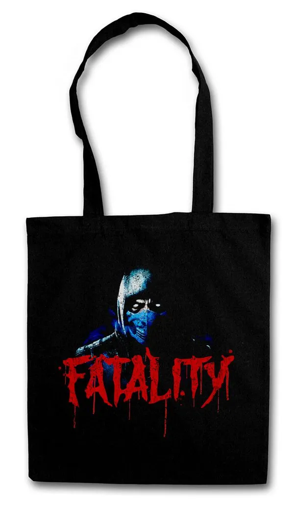 Urban Backwoods Beuteltasche Vintage Sub-Zero Fatality Stofftasche Mortal Scorpion Raiden Kombat (1-tlg), Gamer Beat Em Up