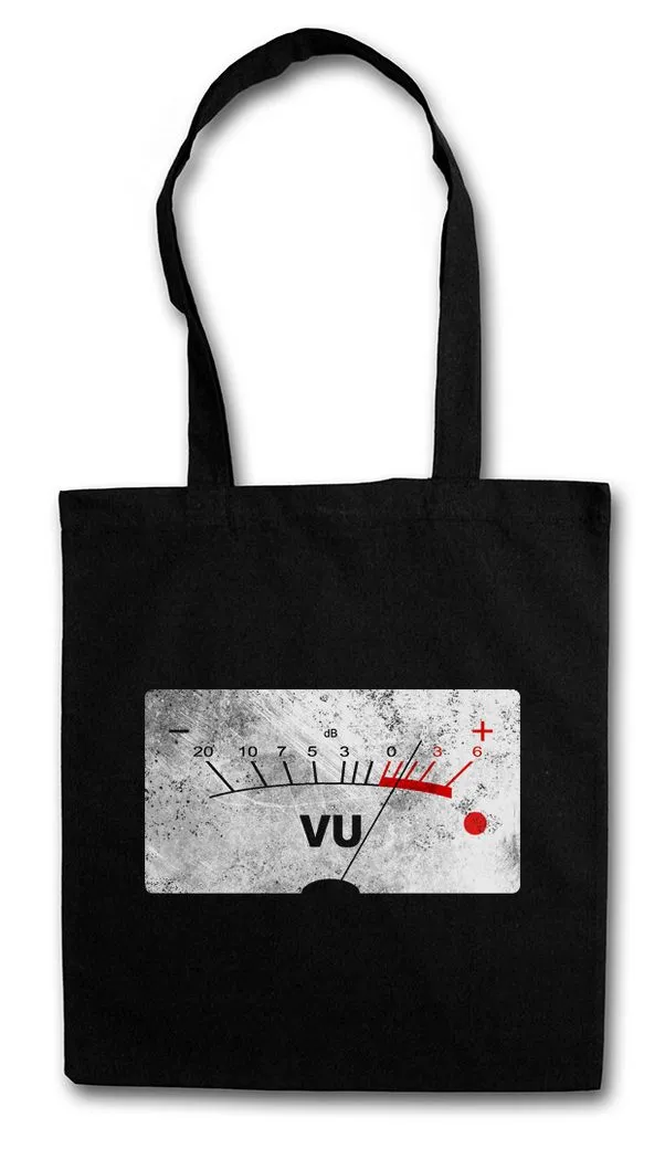 Urban Backwoods Beuteltasche VU Volume Units Meter Stofftasche Shirt Velvet Decibel Music Record (1-tlg), Underground Radio Verstärker Amplifier