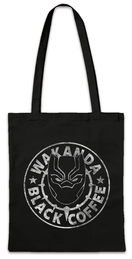 Urban Backwoods Beuteltasche Wakanda Black Coffee Stofftasche Kaffee Comic Kingdom Chadwick Panther (1-tlg), Boseman Hero Vibranium Series