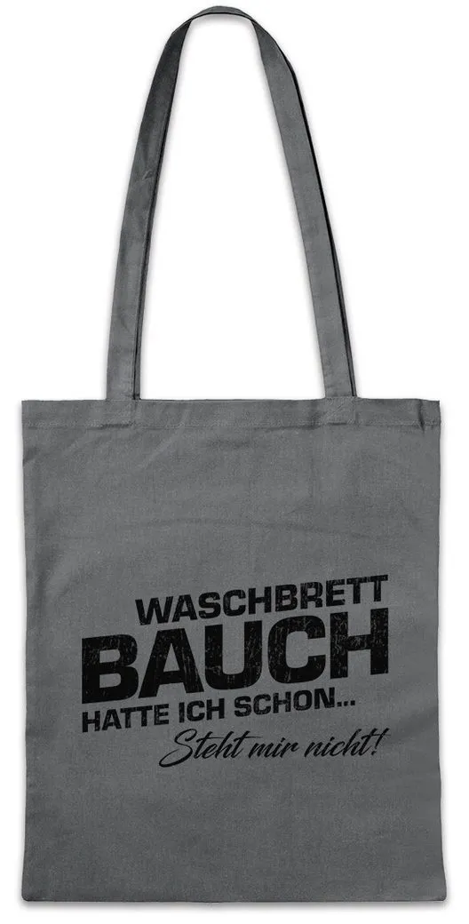 Urban Backwoods Beuteltasche Waschbrettbauch Stofftasche Body Building Abnehmen Kraftsport Gym Diät (1-tlg), Sport Fitness Fun