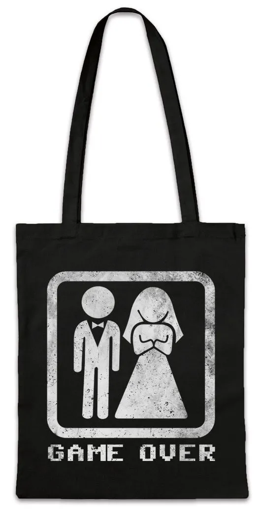 Urban Backwoods Beuteltasche Wedding Game Over Stofftasche Marriage Heyday Braut Bräutigam Cake (1-tlg), Nuptials Feier Geschenk Hochzeitstag