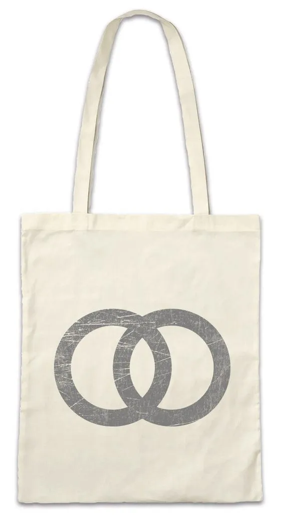 Urban Backwoods Beuteltasche Wedding Symbol Stofftasche Brautpaar Hochzeit Marriage Heirat Just (1-tlg), Married Braut Bride Bachelor