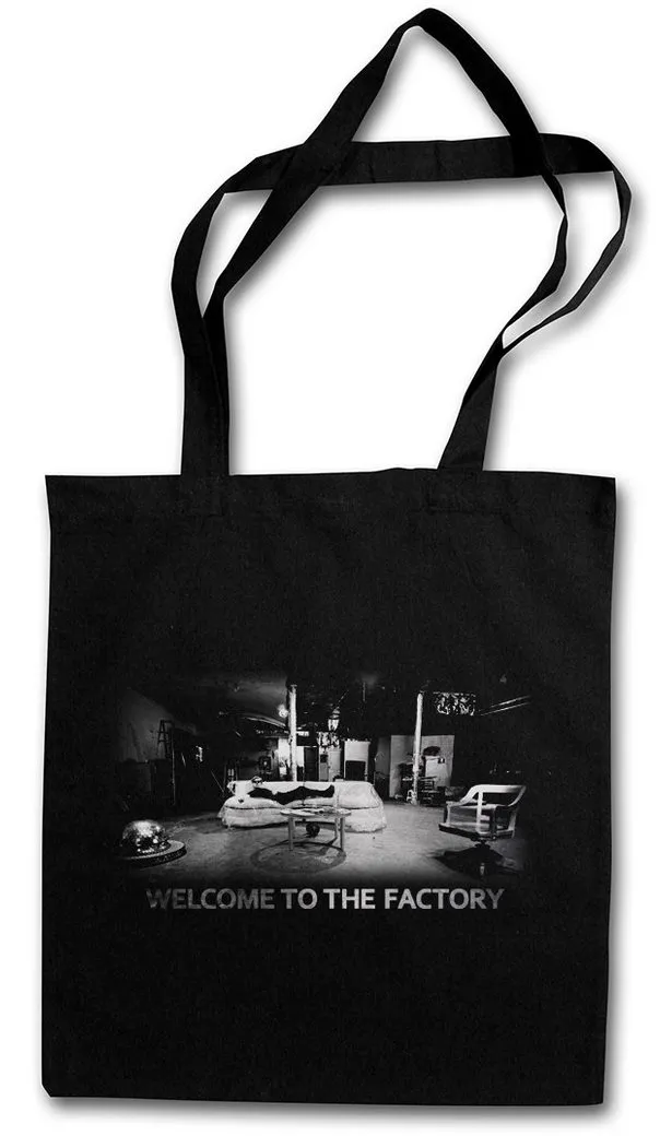 Urban Backwoods Beuteltasche Welcome To The Factory Stofftasche New York Andy Pop Art Picture (1-tlg), Velvet Lou Warhol NYC