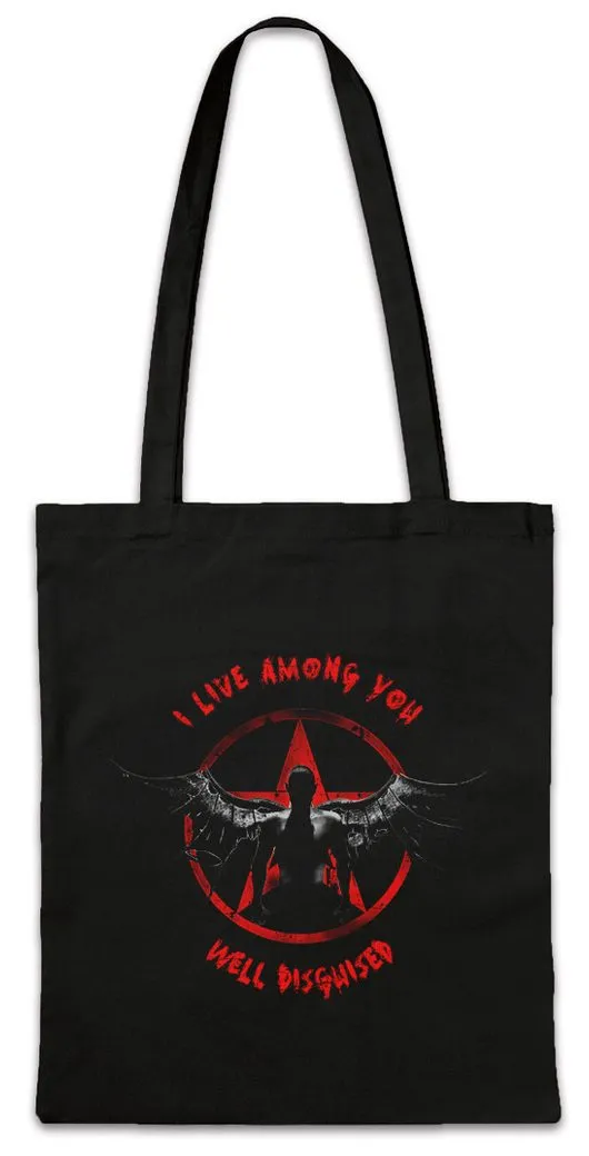 Urban Backwoods Beuteltasche Well Disguised Stofftasche Satan 666 True Cohen Aleister Crowley (1-tlg), Detective Devil Demon Leonard