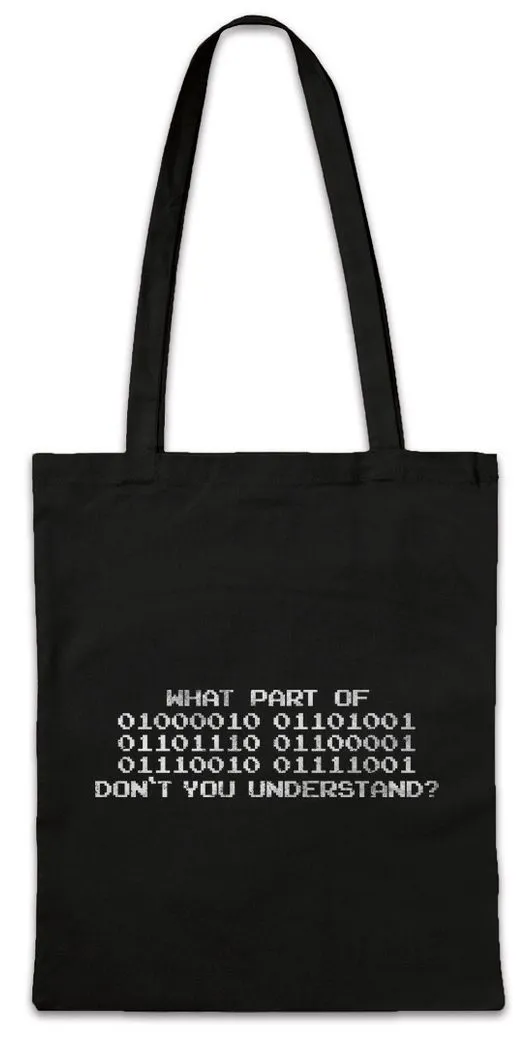 Urban Backwoods Beuteltasche What Part Of Binary Don't You Understand Stofftasche Code Binär (1-tlg), Informatiker Informatik Computer IT