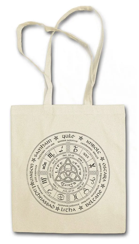 Urban Backwoods Beuteltasche Wheel Of The Year Cthulhu Stofftasche Lovecraft Arkham Horror Call (1-tlg), Miskatonic Monster Kult Arkham