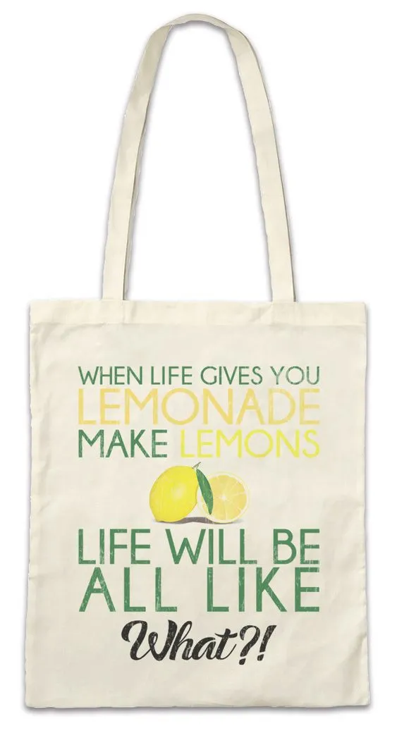 Urban Backwoods Beuteltasche When Live Gives You Lemonade Stofftasche Modern Fun Family Fun Cameron (1-tlg), Tucker Make Lemons