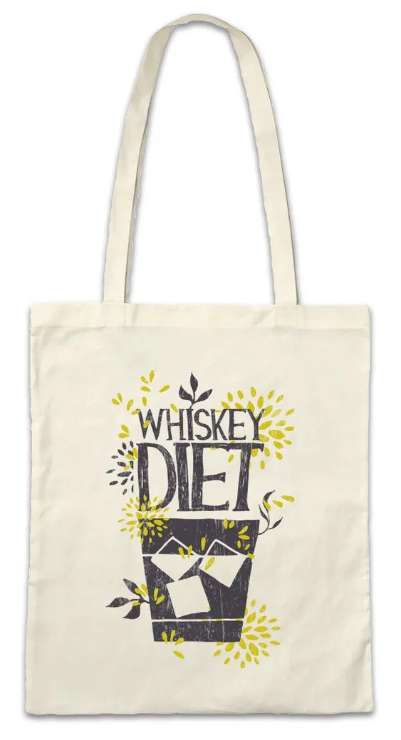 Urban Backwoods Beuteltasche Whisky Diet Stofftasche Whiskey Single Malt Bourbon Scotch Diät Jim (1-tlg), Jack Irish Alkohol Betrunken