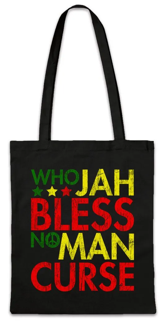 Urban Backwoods Beuteltasche Who Jah BlessReggaeStofftasche Reggae Jah Babylon Irie Jamaica (1-tlg), Marley Ganja Ska Jamaika