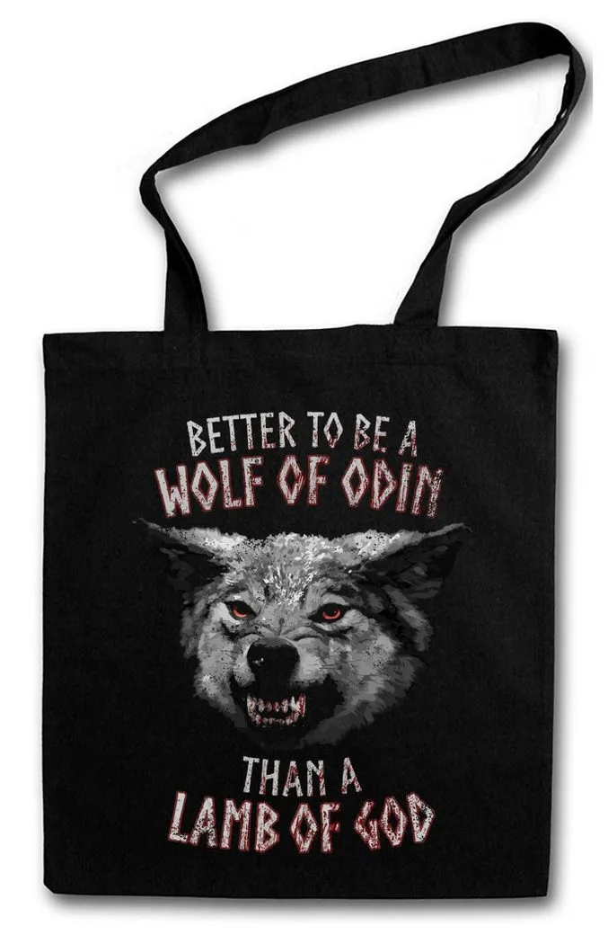 Urban Backwoods Beuteltasche Wolf Of Odhin Stofftasche Odin Wölfe Geri Freki Thor Walhalla Asgard (1-tlg), Midgard Vikings Wikinger Loki