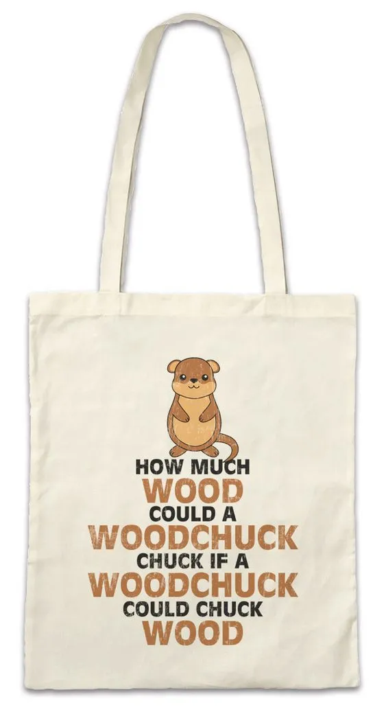 Urban Backwoods Beuteltasche Woodchuck Stofftasche Holzfäller Axt Waldarbeiter Förster Logger (1-tlg), Lumberjack Woodcutter Woodsman Woodworker