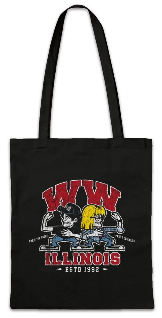 Urban Backwoods Beuteltasche WW Illinois Stofftasche Bill & Ted's Schule Symbol Sign Logo Excellent (1-tlg), Adventure Reise Verrückte Durch