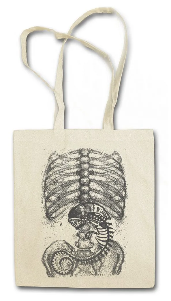 Urban Backwoods Beuteltasche Xenomorph Alien II Stofftasche Ripley Prometheus Nostromo Weyland Saga (1-tlg), Face Hugger Yutani