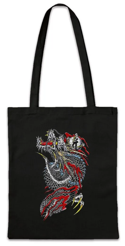 Urban Backwoods Beuteltasche Yak Dragon Stofftasche Drache Samurai Warrior WayTattoo Banzai Japan (1-tlg), Japanese Bushido Japanisch China