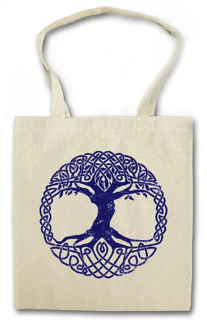 Urban Backwoods Beuteltasche Yggdrasil Tree Logo V Stofftasche Asen Odin Loki Of Thor Life (1-tlg), Weltenbaum Wikinger Vikings World