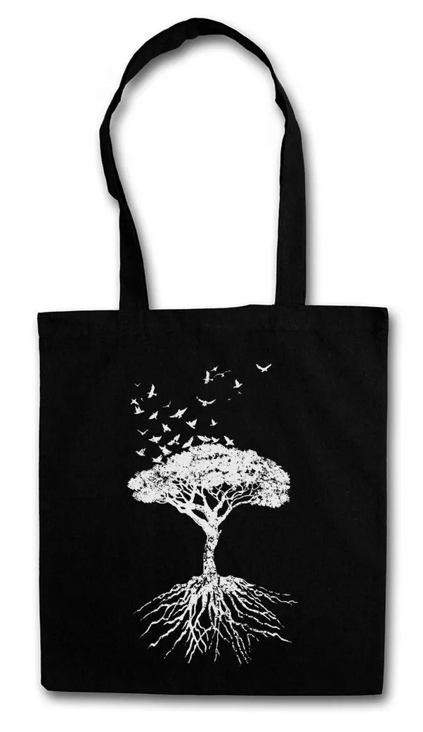 Urban Backwoods Beuteltasche Yggdrasil Tree Logo VII Stofftasche Arsen Celtic Irminsul Loki Of Life (1-tlg), Weltenbaum Thor Wikinger Vikings