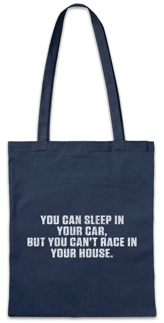 Urban Backwoods Beuteltasche You Can Sleep In Your Car Stofftasche Race Racing Car Auto Driver (1-tlg), Racer Biker Petrol Head