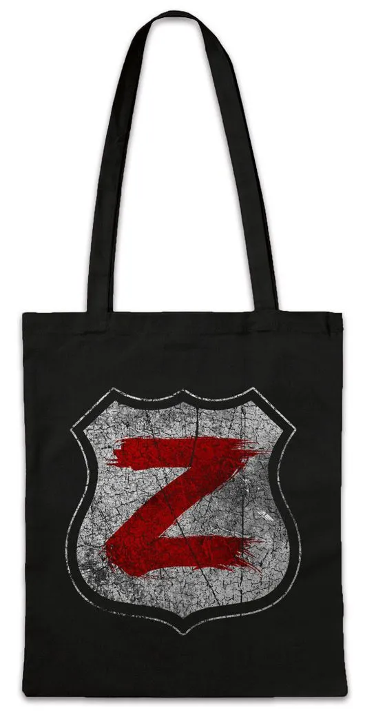 Urban Backwoods Beuteltasche Z Shield Stofftasche Zombie Sign Logo Symbol Nation Roberta Warren (1-tlg), Radio Station Operation Bitemark