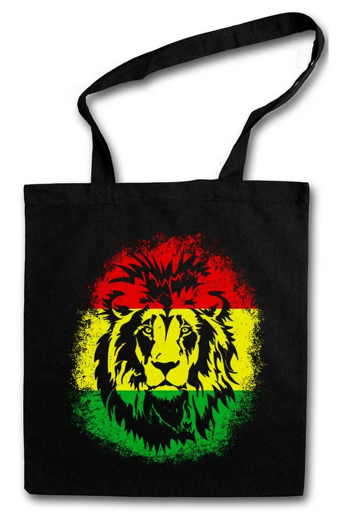 Urban Backwoods Beuteltasche Zion Lion II Stofftasche Löwe Reggae Music Musik Marley Irie Ska Jah (1-tlg), Haile Selassie Ras Jamaica