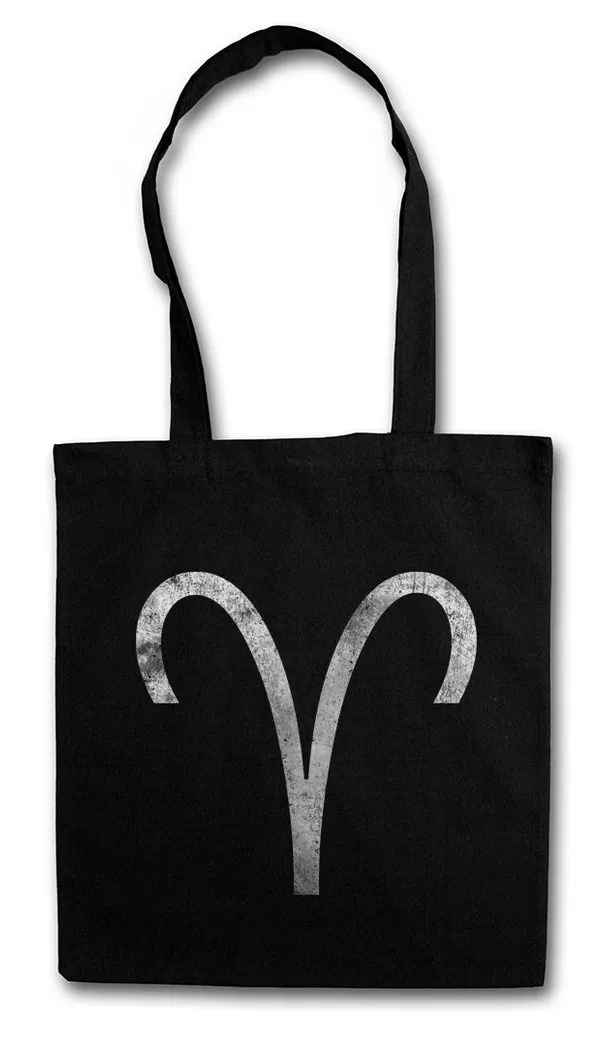 Urban Backwoods Beuteltasche Zodiac Sign Aries Stofftasche Widder Horoskop Tierkreis (1-tlg), Tierkreiszeichen Sternzeichen Ekliptik Star