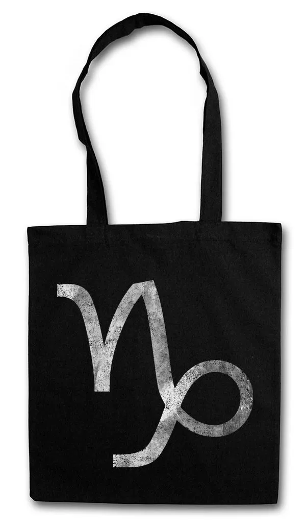Urban Backwoods Beuteltasche Zodiac Sign Capricornus Stofftasche Steinbock Capricorn Horoskop (1-tlg), Tierkreis Tierkreiszeichen Sternzeichen Ekliptik