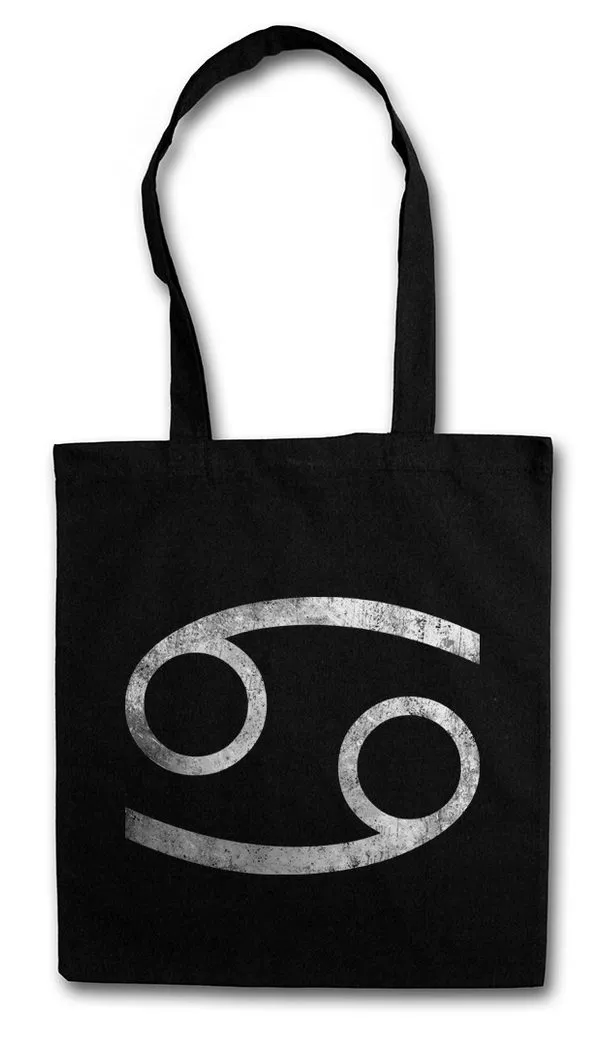 Urban Backwoods Beuteltasche Zodiac Sign Crab Stofftasche Krebs Horoskop Tierkreis Tierkreiszeichen (1-tlg), Sternzeichen Ekliptik Star Sign