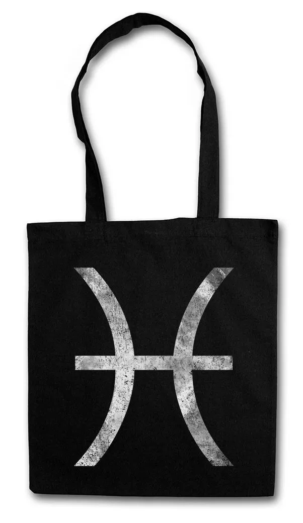 Urban Backwoods Beuteltasche Zodiac Sign Pisces Stofftasche Fische Fish Horoskop Tierkreis (1-tlg), Tierkreiszeichen Sternzeichen Ekliptik Star