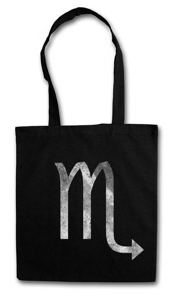 Urban Backwoods Beuteltasche Zodiac Sign Scorpio Stofftasche Skorpion Scorpion Horoskop Tierkreis (1-tlg), Tierkreiszeichen Sternzeichen Ekliptik Star
