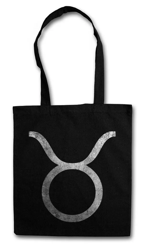 Urban Backwoods Beuteltasche Zodiac Sign Taurus Stofftasche Stier Bull Horoskop Tierkreis (1-tlg), Tierkreiszeichen Sternzeichen Ekliptik Star