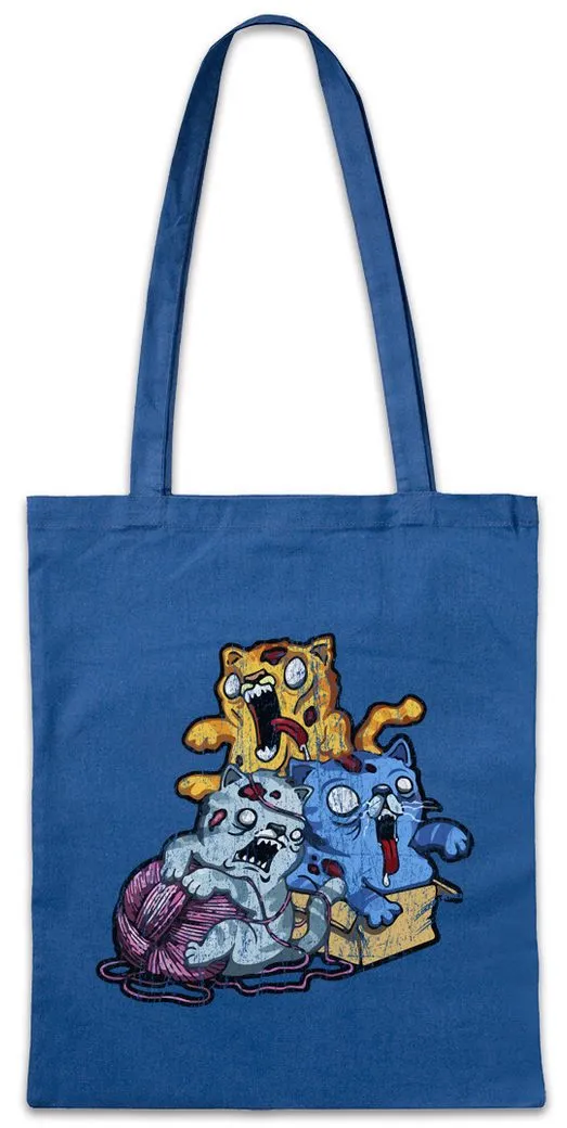 Urban Backwoods Beuteltasche Zombie Cats Stofftasche Katzen Kätzchen Kater Katze Cat Walking Kitty (1-tlg), Dead Addicted Kittens Lover