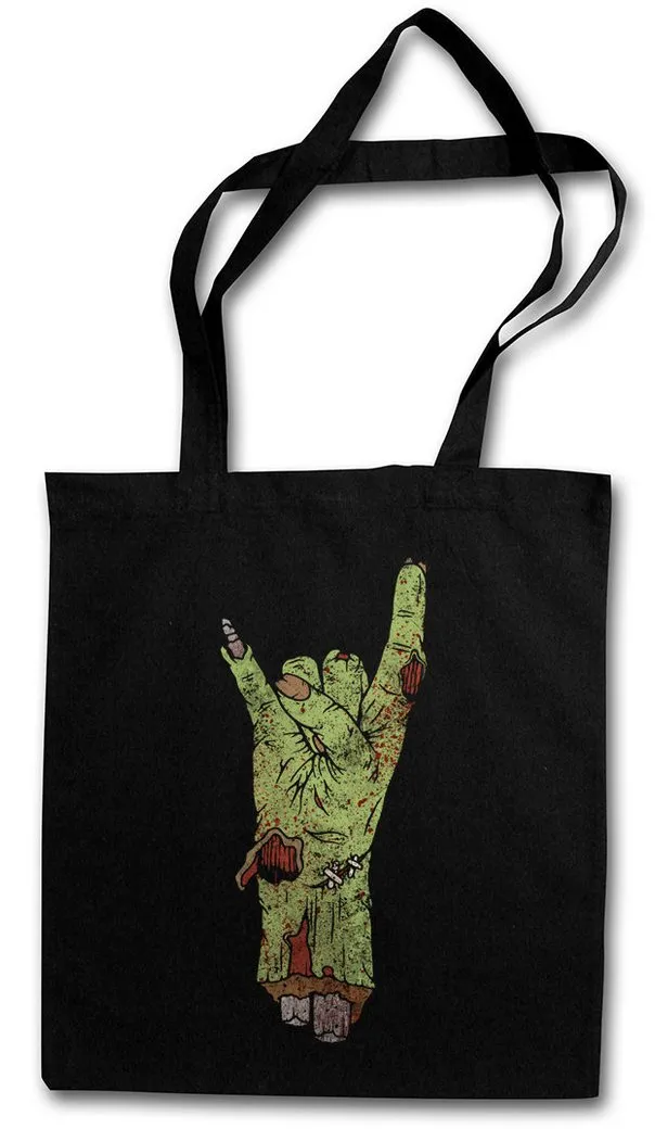 Urban Backwoods Beuteltasche Zombie Metal Fist Logo Stofftasche Rotten Hard Rock Faust Hand Symbol (1-tlg), House 1000 Walking Zombies