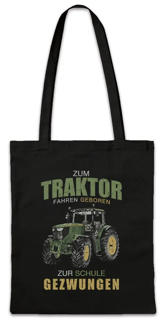 Urban Backwoods Beuteltasche Zum Traktor Fahren Geboren Stofftasche Farm Bauer Feld Acker Sohn (1-tlg), Landwirt Bauernhof Trecker Farmer