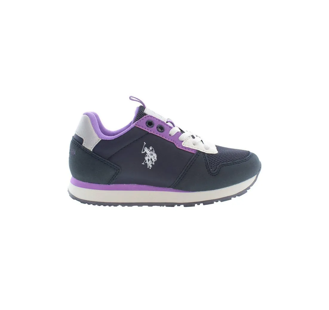 U.S. POLO Sneaker Lila Sportschuh für Mädchen mit Schnürsenkeln