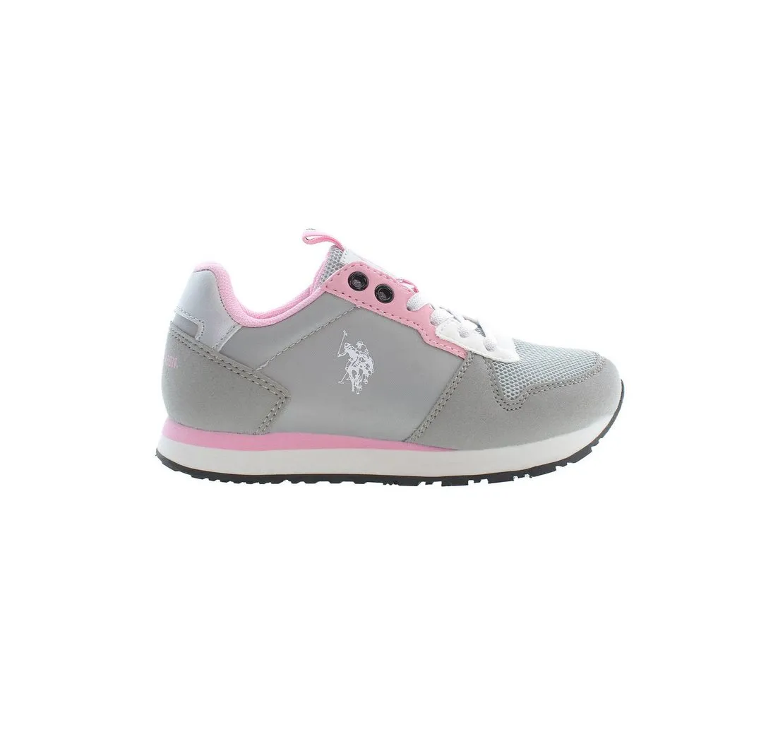 U.S. POLO Sneaker Sportschuh für Mädchen in Grau mit Details -