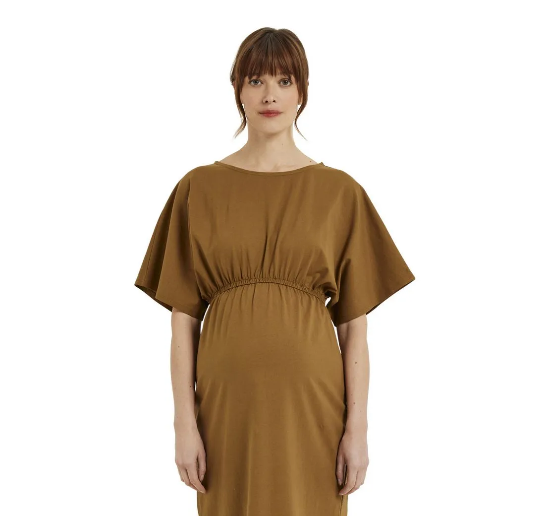 VERTBAUDET Maxikleid Langes Umstandskleid aus schwerem Jersey